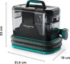 A portable carpet cleaner with dimensions indicated. Produktbild-Vorschau