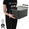 KADAX úložný kôš, kôš s vekom, úložný box, plastový úložný Náhľad obrázku produktu 3