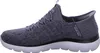 Side view of a gray Skechers slip-on shoe. Náhled obrázku produktu