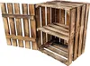 Creative Deco Drevená truhlica s vekom a poličkou | 50 x 40 Náhľad obrázku produktu 1