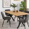 Massivholztisch Eiche 160x80 cm mit Baumkante – Produktbild-Vorschau 1