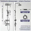 UISEBRT Sada sprchových hlavic, sprchový systém s dešťovou Náhled obrázku produktu 2