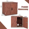 GOPLUS Gartenschrank Tannenholz, Garten Lagerschrank mit 2 Produktbild-Vorschau 5