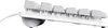 Side view of a white keyboard. Produktbild-Vorschau