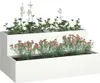 vidaXL Záhradný kvetináč biely 100 x 60 x 45 cm Oceľ Náhľad obrázku produktu 2