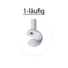 MDEKOR Wandträger 1-läufig Weiß Glänzend R Wandhalter mit Produktbild-Vorschau 8