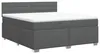 vidaXL Lit boxspring avec matelas gris foncé 140 x 200 cm Voir les images du produit 1