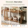 Console en bois massif de 140 cm, table étroite pour Voir les images du produit 5