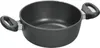 A black pot with two handles on a white background. Produktbild-Vorschau