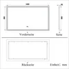 AICA LED Badspiegel 140x80cm mit Uhr Bluetooth Beschlagfrei Produktbild-Vorschau 9