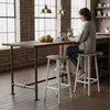 Relaxdays Barhocker, 2er Set, HxD: 65 x 32 cm, Fußstütze, Produktbild-Vorschau 2