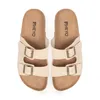 Ciabatte Donna Heyo in Sughero Profilate con Fibbia Beige Anteprima dell’immagine prodotto 6