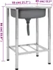 vidaXL Camping-Spüle Edelstahl Produktbild-Vorschau 7