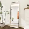 ProximaX Stojací zrcadlo 173x63 cm - Černé, čtvercové, Náhled obrázku produktu 1