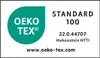 A certification logo with text. Produktbild-Vorschau