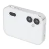 A white and silver digital camera is shown from a diagonal angle against a white background. Podgląd zdjęcia produktu