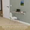 Skládací stůl na stěnu Stolová deska 80x50 cm z dubového Náhled obrázku produktu 2