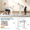 Bureau debout - Table à roulettes réglable en hauteur - Voir les images du produit 5