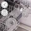 Glassware items, including a teapot, are placed in a dishwasher rack. Produktbild-Vorschau
