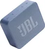 A blue JBL Go Essential 2 portable Bluetooth speaker is shown at an angle against a white background. Produktbild-Vorschau