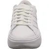 A front view of a white Adidas Grand Court Platform shoe. Produktbild-Vorschau