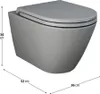 Hängendes WC RAK Ceramics Feeling, grau, matt, OHNE WC-SITZ Produktbild-Vorschau 2