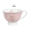 Clayre & Eef Tasse mit Untertasse 200 ml Rosa Weiß Produktbild-Vorschau 3
