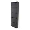 schuhschrank Billy-5 50 x 15 x 169 Stahl Schwarz Produktbild-Vorschau 5