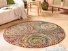 BELIANI Teppich Bunt Jute ø 140 cm Kurzflor Bho Stil Kreise Produktbild-Vorschau 2