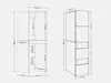 Hochschrank Badschrank für Waschmaschine und Trockner – Produktbild-Vorschau 7