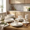 Serwis Porcelanowy 20El 4 Osoby Komplet Talerzy Obiadowych Podgląd zdjęcia produktu 2