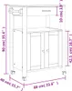 vidaXL Küchenwagen MONZA 60x40x88,5 cm Massivholz Kiefer Produktbild-Vorschau 9
