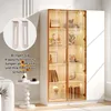 Flieks Glasvitrine mit LED-Beleuchtung, Sammlerschrank mit Produktbild-Vorschau 3