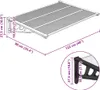 vidaXL Dveřní stříška černá a průhledná 122x90 cm Náhled obrázku produktu 6