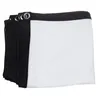 A stack of folded projection screens with black borders and grommets. Voir les images du produit