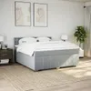 vidaXL Boxspringbett mit Matratze Hellgrau 180x200 cm Stoff Produktbild-Vorschau 3