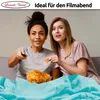 Fleece Kuscheldecke 220x240 cm Flauschiges Polyester Petrol Produktbild-Vorschau 2