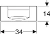 A technical drawing of a product with dimensions indicated. Produktbild-Vorschau