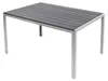 7-tlg Gartenmöbel Set Alu Polywood 180x90x74cm + 6 Klappstühle Silber Produktbild-Vorschau