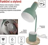 Stolní lampa POPPY na žárovku E27, zelená Náhled obrázku produktu