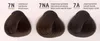 Three swatches of hair dye colors with their names and descriptions in German, English, and French. Podgląd zdjęcia produktu