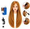 Tête à coiffer Jessica cheveux naturels 60 cm Voir les images du produit 1