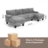 BEALIFE U-förmiges Sofa  271x122x86 cm | 4-Sitzer mit Produktbild-Vorschau 3