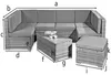 Mucola Lounge Set Polyrattan Gartenmöbel Rattanmöbel Produktbild-Vorschau 7