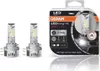 Product packaging and two LED bulbs for a car headlight. Produktbild-Vorschau