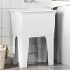 vidaXL Vasca da bagno bianca 59x41x75 cm in resina Anteprima dell’immagine prodotto 2