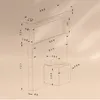 Technical drawing with dimensions of a kitchen hood. Produktbild-Vorschau