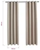 vidaXL Verdunkelungsvorhänge mit Metallösen 2 Stk. Beige Produktbild-Vorschau 5