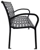 vidaXL Gartenbank Schwarz 116 cm Stahl und WPC Produktbild-Vorschau 2