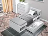 Łóżko pojedyncze 90x195 cm ARLEN - białe Podgląd zdjęcia produktu 3